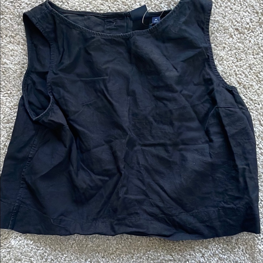 GAP linen blend Sleeveless Boxy Tank Top